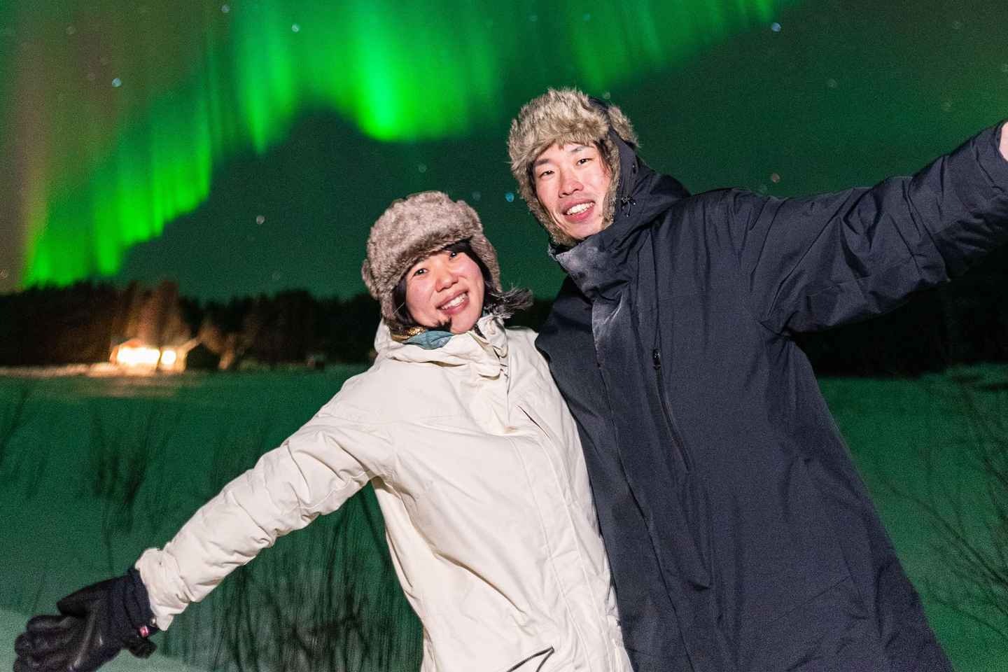 ロヴァニエミでオーロラ鑑賞保証ツアー