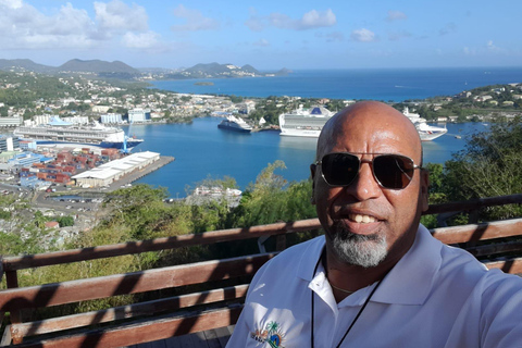 Expérience à Soufrière : Bain de boue, cascade, Pitons, baie de Marigot.