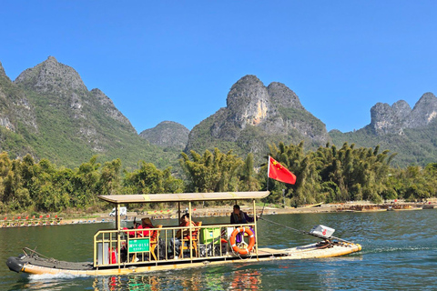 Guilin: Li River Bamboo Raft & Xianggong Hill Private Tour Private Tour With Chinese-speaking Diver-guide