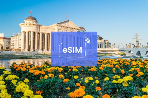 Skopje: Macedonië en EU eSIM Roaming mobiel data-abonnement50 GB/30 dagen