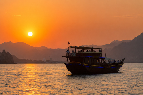 Muscat: Traditional Omani Dhow Sunset Cruise Tour with Hotel Pickup & Drop-off