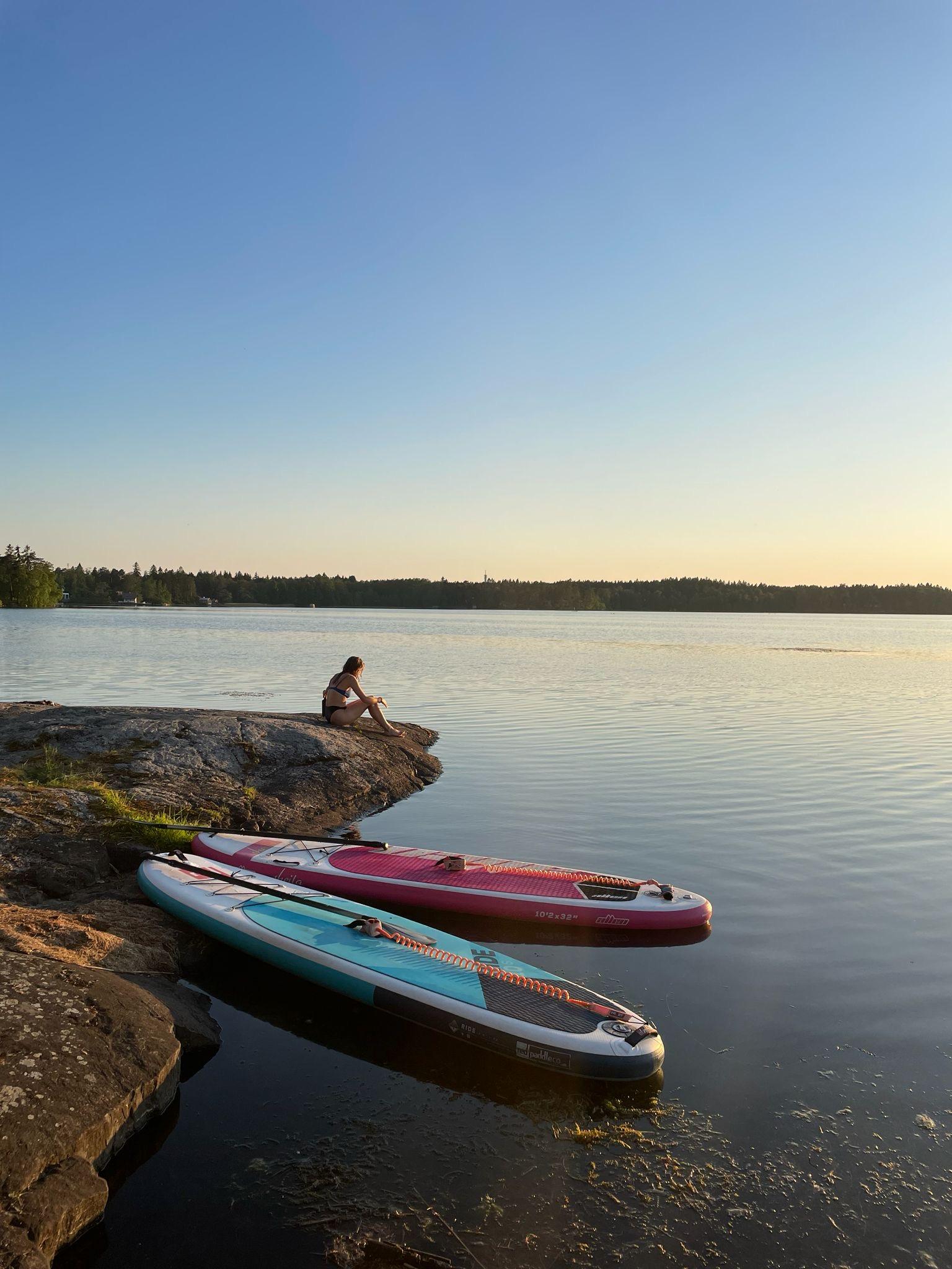 Turku: SUP-Boarding und Sauna-Erlebnis am Littoinen-See