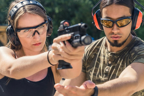 Las Vegas: Outdoor Shooting, Hoover Dam, and Mountain Trip Full-Auto Explosive Experience - 5 Gun Package