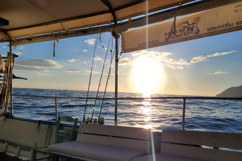 Sfakia: Barracuda fishing at sunset with a professional fisherman Sfakia: Sunset barracuda fishing with a professional fisherman