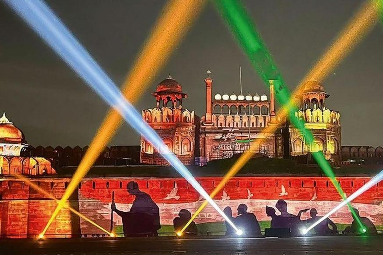 Delhi: Red Fort Light Show & Akshardham Temple by Car