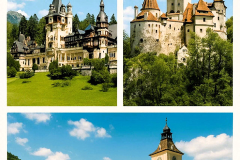 Från Bukarest: Dagsutflykt till slottet Peles, slottet Bran och BrasovFrån Bukarest: Peles slott, Bran slott och Brasov, dagsutflykt
