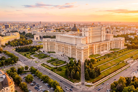 Bucharest Tour Parliament, Ceausescu House & Village Museum Interactive Audio Guide in 24+ languages.