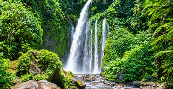 Lombok: Sendang Gile & Tiu Kelep Waterfalls, Pusuk & Temple