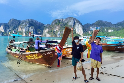 De Krabi à Phuket avec une excursion privée en bateau à queue longue à Phi Phi