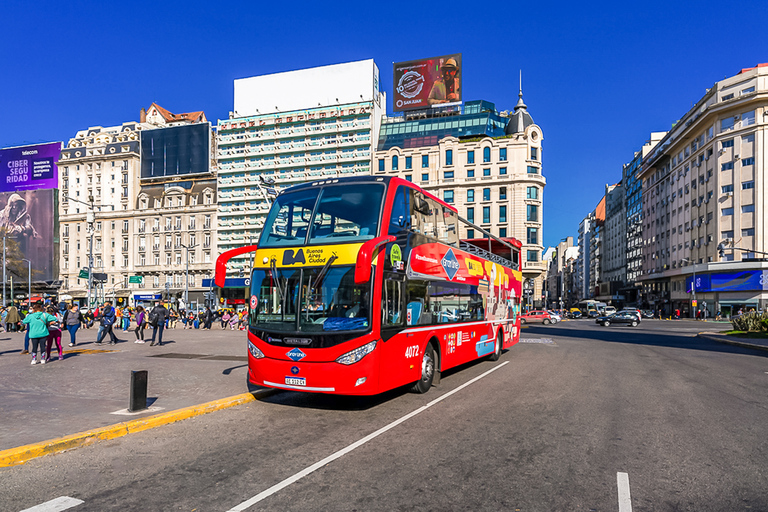 Buenos Aires: Hop-On Hop-Off City Bus Tour City Pack: Walking Av de Mayo, Wine Tasting, 48-Hour Bus