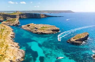 Malta: Hin- und Rückfahrt mit der Fähre zur Blauen Lagune von Comino mit Option auf Gozo