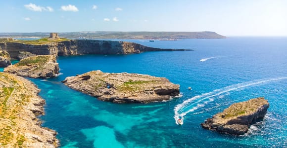 Malta: Roundtrip Ferry to Comino Blue Lagoon w/Gozo Option
