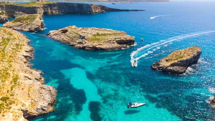 Malta: Tur/retur-ferge til Comino Blue Lagoon med mulighet for Gozo