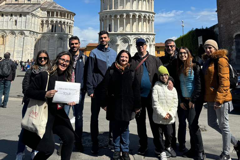 Pisa, det lutande tornet Lutande tornet och Mirakeltorget med en licensierad guideGruppresa