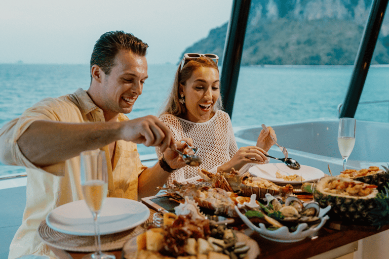 Krabi: 4 Island Premium Yacht with Snorkeling & Clear Kayak Half Day Morning Trip