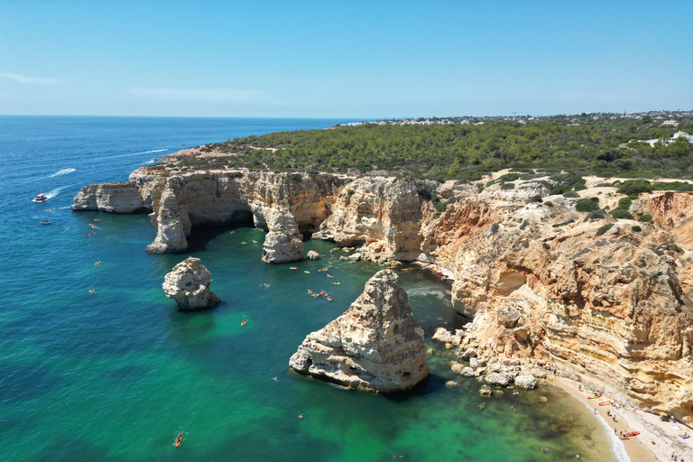 From Faro: Guided Caves, Beaches, Swimming & Hiking Day Tour