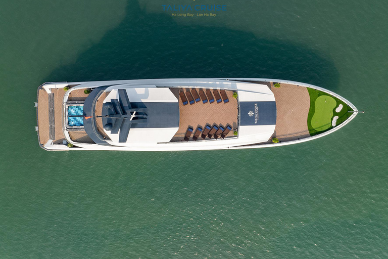 Ha Long & Lan Ha Bay Luxury Yacht: Dark Cave, Kayak, Sunset Private Car Transfer & Private Tour Guide & Shared Boat