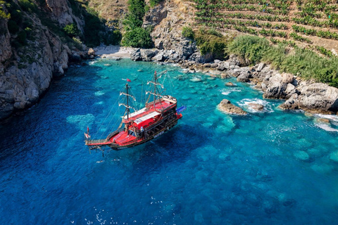 From Alanya: Gazipasa Hidden Bays Boat Tour & Lunch