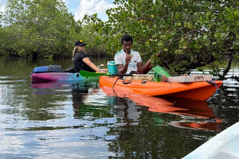 ZANZIBAR: Mangrove Kayaking and Turtle Swim at Salaam Cave PRIVATE TOUR INCLUDES TRANSFER