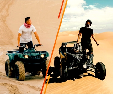 Dubai: Aventura em quadriciclo ou buggy nas dunas e transfer opcional