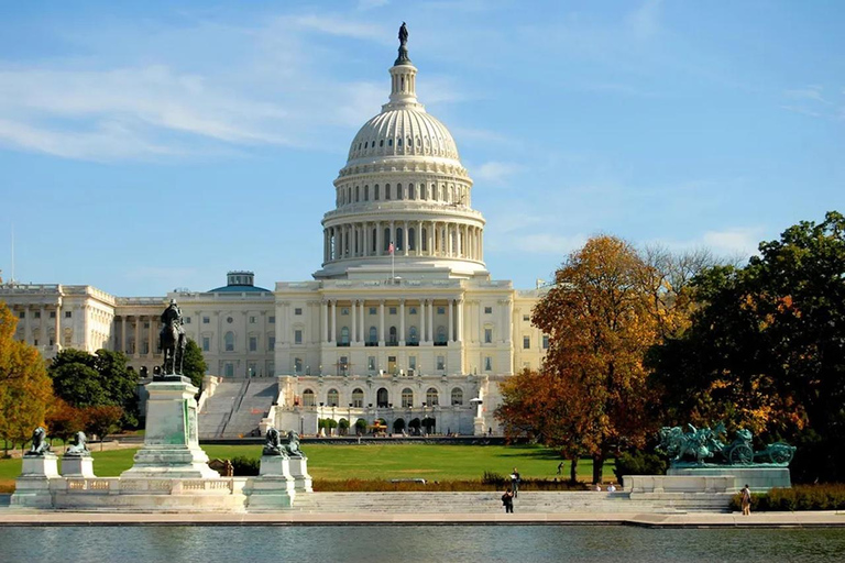 Washington DC: Tour di 3 ore del Monumento del mattinoTour mattutino in autobus + biglietto per il Museo dell&#039;aria e dello spazio