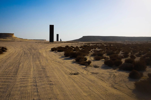 Recorrido por la costa oeste, Zekreet, escultura del desierto de Richard SerraDesde Doha: Zekreet Richard Serra y formación rocosa de hongos