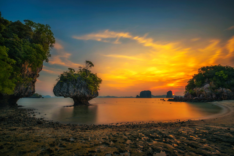 De Krabi: Excursão à Ilha Hong e Ko Pak Bia com jantar ao pôr do sol