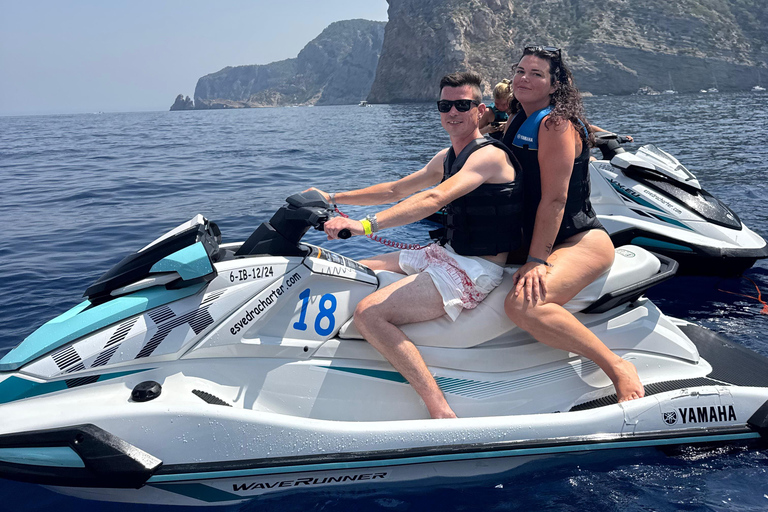 Ibiza: Jet Ski Tour to Portitxol from San Antonio No license