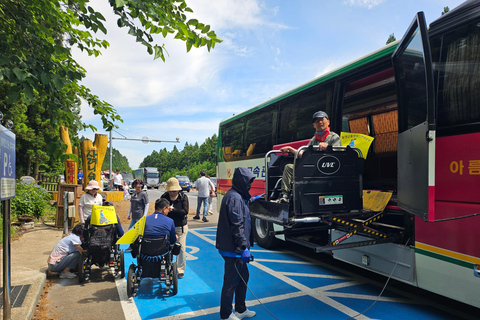 uma viagem à ilha de Jeju numa cadeira de rodas (WHEELCHAIR TOUR)