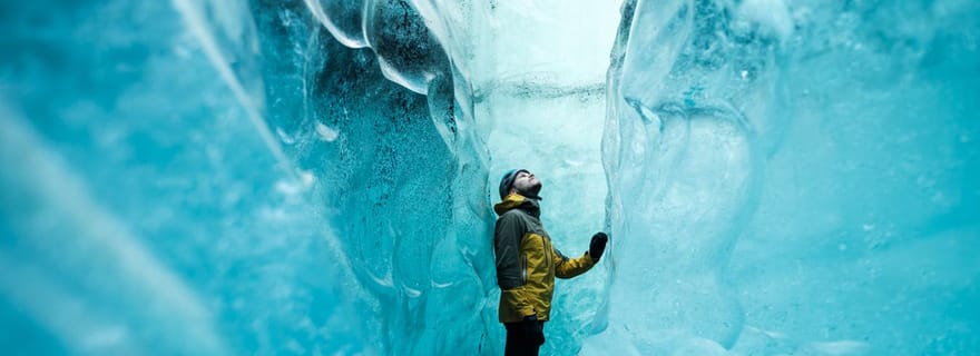 Jökulsárlón : La visite originale de la grotte de glace sur le Vatnajökull