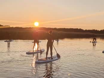 Prerow: Standup paddle sunset tour with picnic