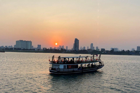 Phnom Penh: Crucero al atardecer - ¡Tres paquetes para elegir!Paquete Bronce - Sólo Crucero