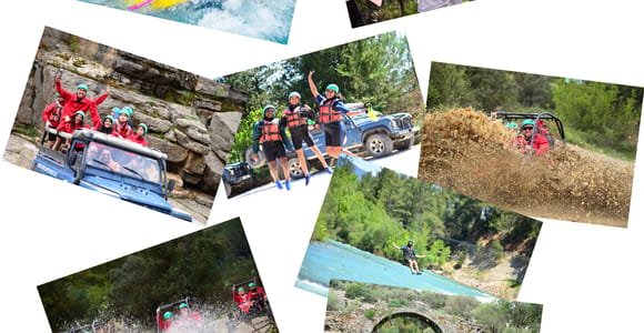 Antalya: Rafting Jeep Buggy&Quad Safari zipline canyon visit