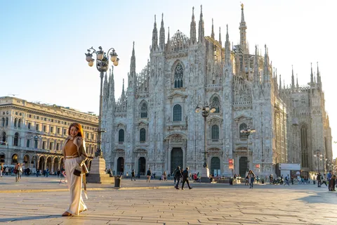 Milano: Duomo-pladsen og galleriet - privat fotoshoot