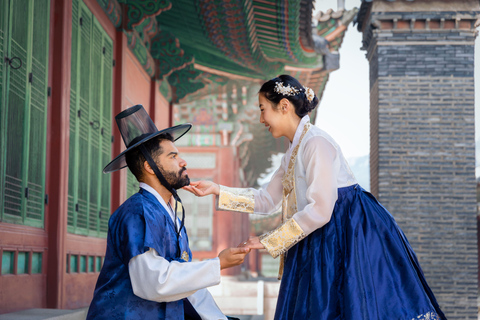 Hanbok Fotosessie bij een Paleis door Daehanhanbok