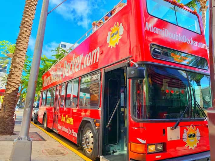 Miami: Double-Decker Bus Tour with Optional Boat Cruise