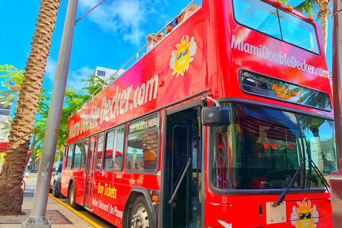 Miami: Double-Decker Bus Tour with Optional Boat CruiseDouble-Decker Bus Tour