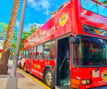 Miami: Double-Decker Bus Tour with Optional Boat Cruise
