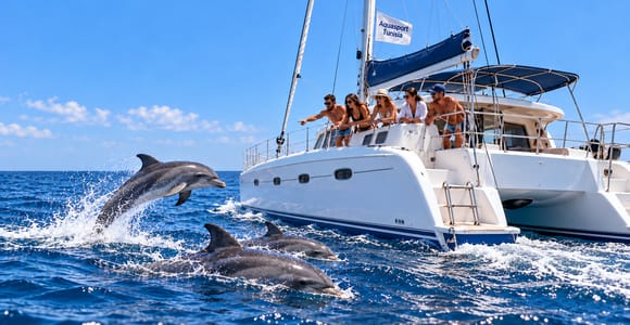 Sousse: Dolphin Spotting Catamaran Tour with Drinks & Pickup