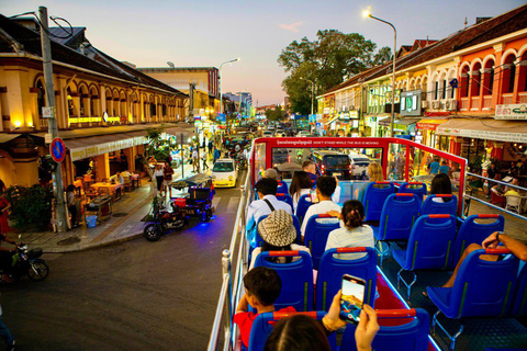 Siem Reap: wesoła nocna wycieczka autobusem po mieścieHappy Night Bus – wycieczka po mieście z piwem lub napojami bezalkoholowymi bez limitu