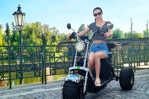 Prague ❤️Panoramic Views❤️ on Electric Tricycle with a Guide 60 min tour - two people per Trike