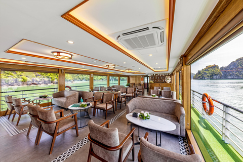 From Hanoi: Halong Bay Day Cruise with Lunch & Kayaking Halong Luxury Cruise+Limousine Bus (max 22 pax)+Set Menu