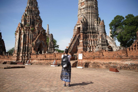 曼谷：大城府遗产快车和巴士一日旅行不含门票和午餐的行程