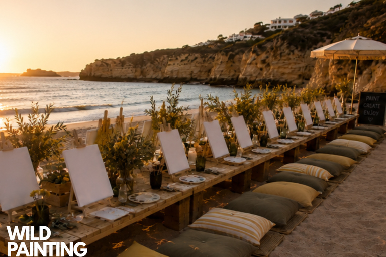 Sunset Beach Painting with Afro/RnB in Albufeira, Portugal