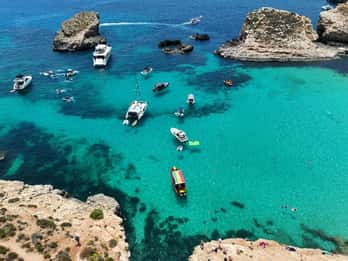 Comino:Crystal & Blue Lagoon,Caves, Private Speedboat Malta