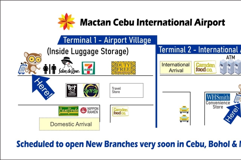 Gepäckaufbewahrung und Lieferservice in Cebu und Mactan
