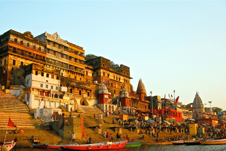 Varanasi: Geführte Tour durch Varanasi & Sarnath mit dem AC-WagenAuto mit Fahrer+ Reiseleiter