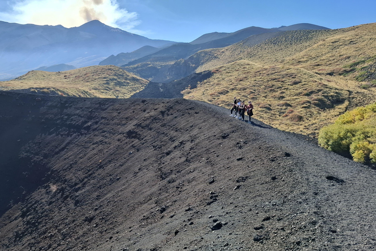 From Catania: Etna Trekking & Wine Tasting Tour with Pickup