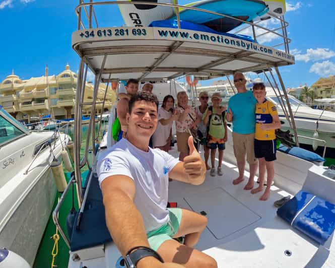 Málaga Boat Tour / Snorkeling, Water Activities and Lunch GetYourGuide