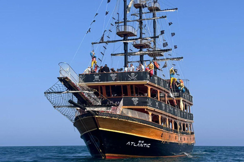Atlantic Pirate Boat Tour to the Hidden Coves of Antalya Atlantic sunset boat tour with dinner & soft drinks